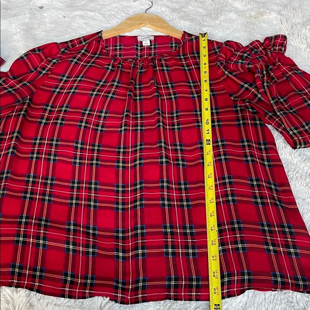 J. Crew Red and Black Plaid Blouse - Picture 5 of 7